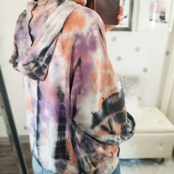 Last1️⃣🆕Blossom Ultra Soft Tie Dye Hoodie Top - Picture 8 of 11